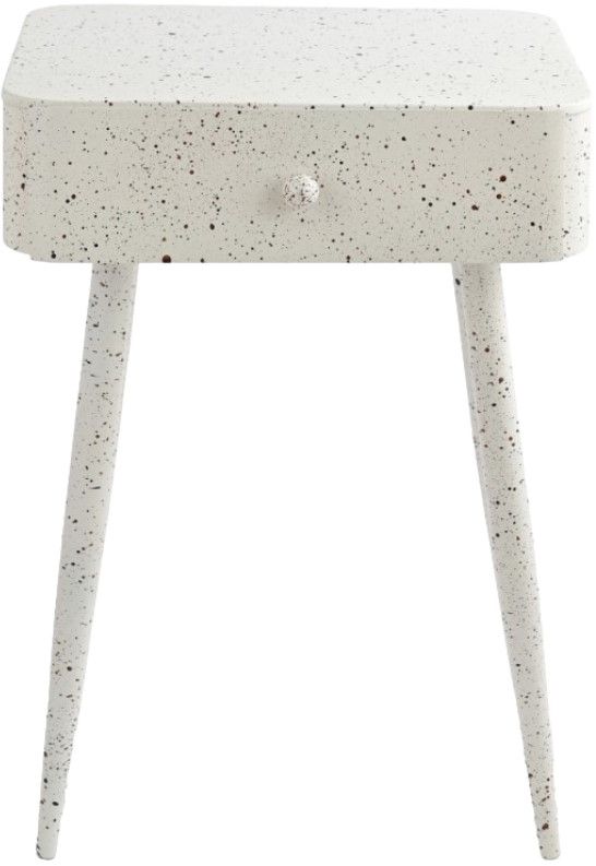 Meridian Furniture Rylan White 1-Drawer Nightstand-1