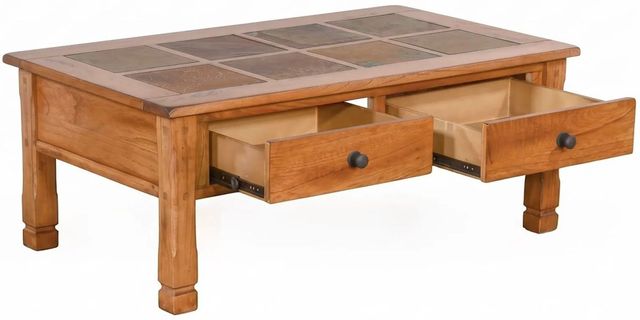 Sunny Designs™ Sedona Rustic Oak Slate Coffee Table -3