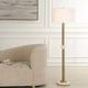 Uttermost® Hudson Gold/Travertine Floor Lamp-1