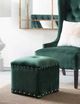 A & B Home 2-Piece Smooth Green Upholstered Stool Set-3