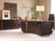 Century® Customizable Office Desk with Black Leather Top-2