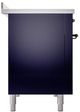 Ilve® Nostalgie II Noblesse 48'' Midnight Blue Pro Style Induction Range with Burnished Trim-2