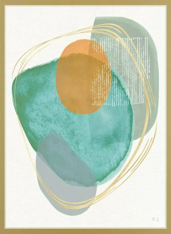 Classy Art River Jewels I by Susan Jill Mirrored Frame Wall Art-1