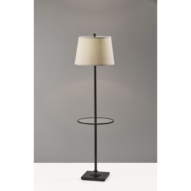 Adesso® Levitt Black Shelf Floor Lamp-3