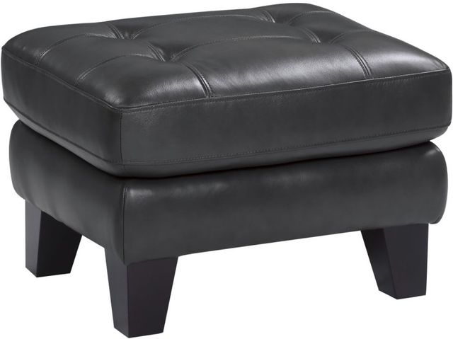 Homelegance® Spivey Dark Gray Leather Ottoman-0