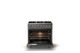 Viking® 5 Series 36" Damascus Gray Pro Style Dual Fuel (NG) Range with Brushed Brass Trim-1