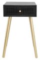 A & B Home Black Accent Table with Gold Legs-1
