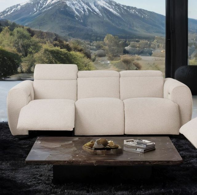 Furniture of America® Thaddea White Power Sofa-0