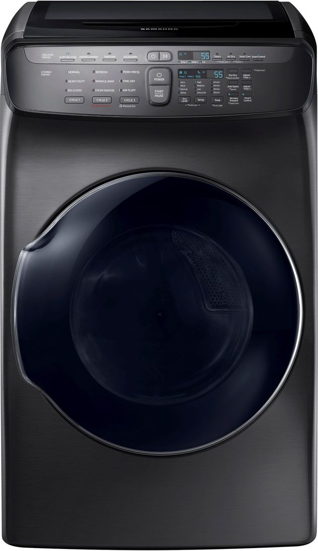 Samsung 7.5 Cu. Ft. Black Stainless Steel FlexDry™ Electric Dryer-0