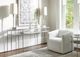 Bernhardt Cornelia Glass Top Console Table with Brushed Stainless Steel Base-1