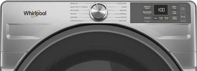 Whirlpool® 7.4 Cu. Ft. Core Silver Front Load Gas Dryer-2
