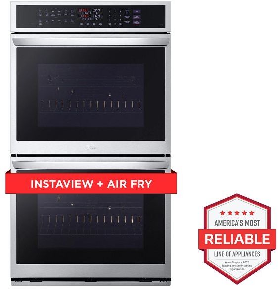 LG 30” PrintProof® Stainless Steel Built In Double Electric Wall Oven-1