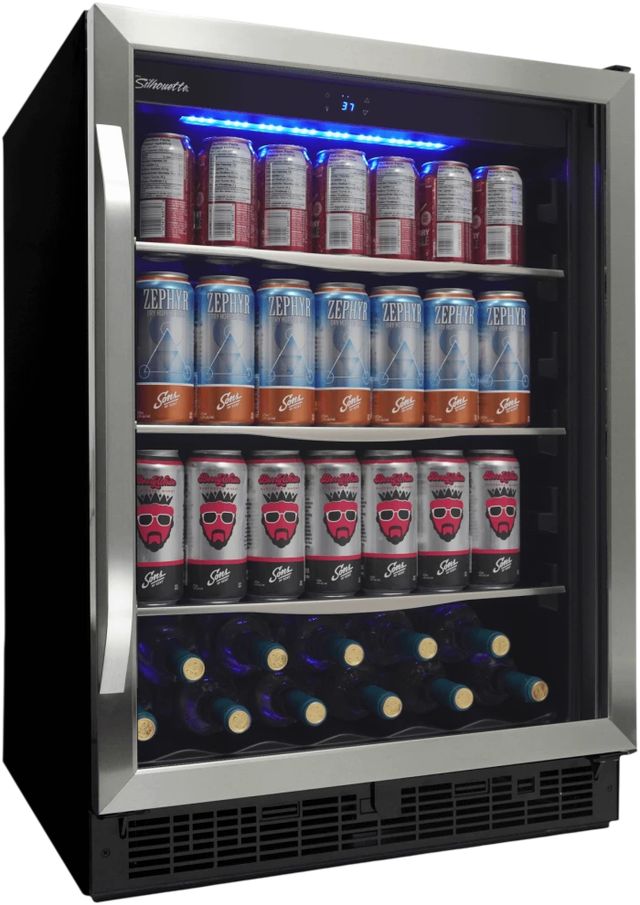 Silhouette® Riccotta 24" 5.7 Cu. Ft. Stainless Steel Built-In Beverage Center-2