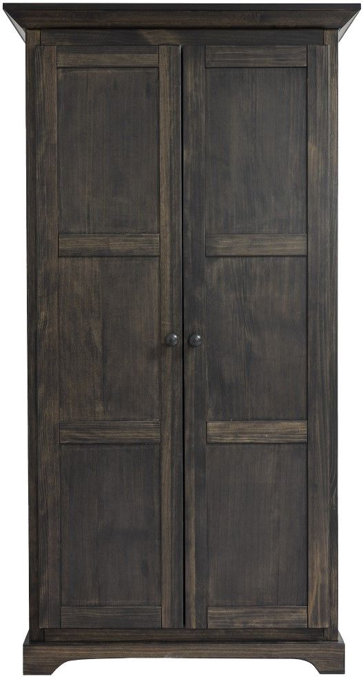 Mako Wood Furniture Polo Brown Wardrobe Armoire-1