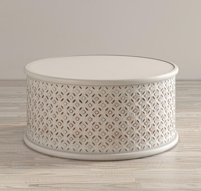 Jofran Inc. Global Archive Decker Antique White Coffee Table-1
