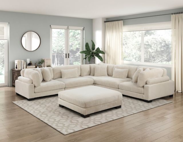 Homelegance® Traverse 6-Piece Beige Modular Sectional with Ottoman-1
