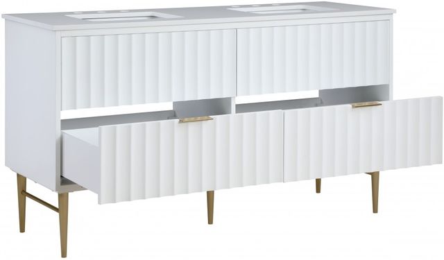 Meridian Furniture Modernist White 60" Bathroom Vanity-2