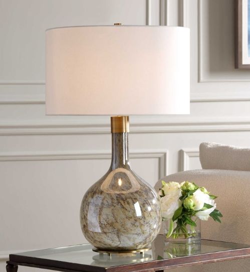 Uttermost® Rhine Brown Glass Table Lamp-1