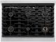ZLINE Autograph Edition 36" Satin Stainless Steel Pro Style Gas Range with 6 Burner Cooktop-4