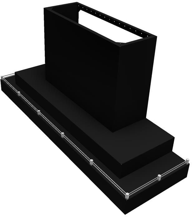 Vent-A-Hood® 66" Black Contemporary Wall Mount Range Hood-1
