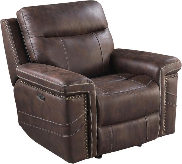 Coaster® Wixom Brown Power Glider Recliner-0