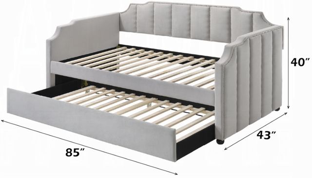 ACME Furniture Peridot Dove Gray Youth Twin Daybed with Trundle-2