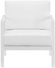 Linon Alora White Aluminum/Fabric Outdoor Armchair-2