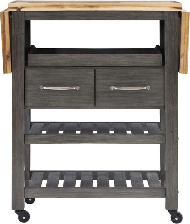 Powell® Kenton Grey Kitchen Cart-2
