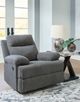 Signature Design by Ashley® Side-Swipe Charcoal Manual Rocker Recliner -5