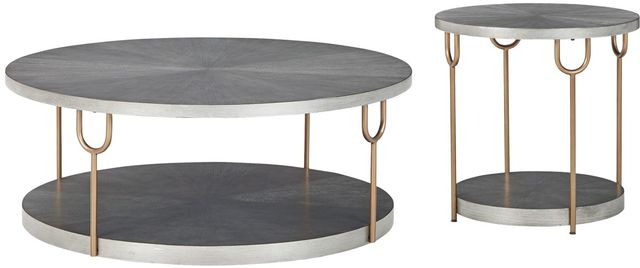 Signature Design by Ashley® Ranoka 2-Piece Platinum Living Room Table Set-0