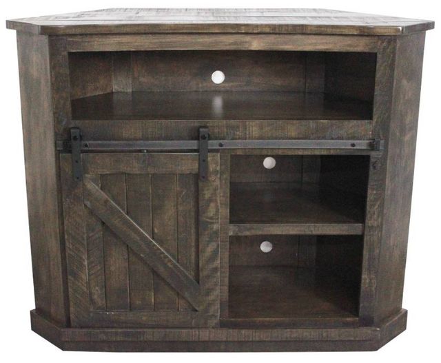 American Heartland Manufacturing Rustic Alcove Tall Corner TV Stand