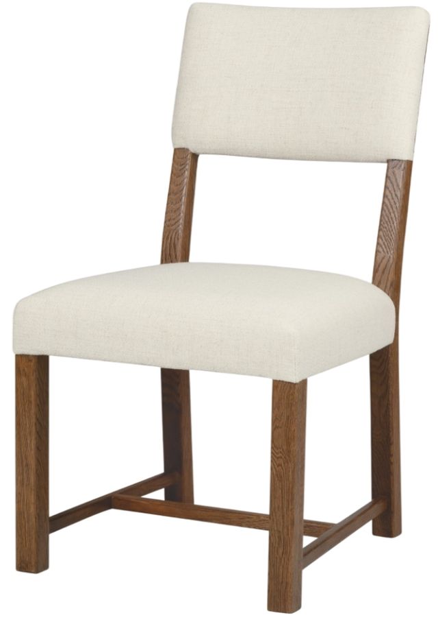 Hooker® Furniture Driftwood Worn Saddle/Lovegood Bisque Upholstered Dining Side Chair-3