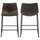 Coaster® Michelle 2-Piece Brown/Black Counter Stools-1