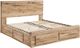Signature Design by Ashley® Hyanna Tan Brown Queen Panel Bed with 4-Drawer Storage-3