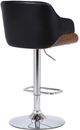 Armen Living Toby Black/Chrome Adjustable Height Stool-4