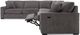 Decor-Rest® Furniture LTD 2786 3 Piece Gray Power Reclining Sectional-4