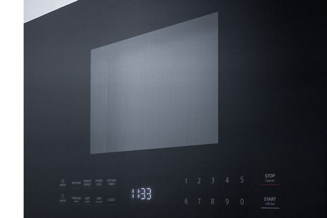 Summit® 1.3 Cu. Ft. Black with Stainless Steel Over the Range Microwave-4