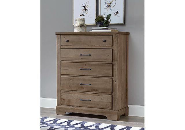 Vaughan-Bassett Artisan & Post Collection Cool Rustic Stone Grey 5 Drawer Chest-1