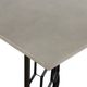 Armen Living Solange Medium Gray Rectangular Dining Table with Black Base -4