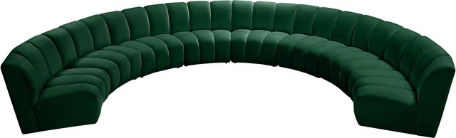 Meridian Furniture Infinity 8-Piece Green Velvet Modular Sectional-4