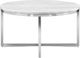 Magnussen Home® Esme White Marble Cocktail Table with Brushed Nickel Base-1
