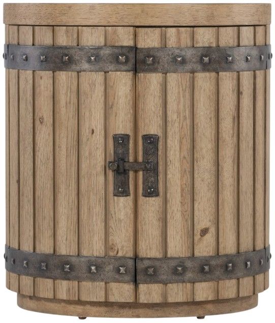 Hooker® Furniture Vineyard Row Sonoma Wine Barrel End Table-2