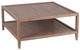 Porter International Designs Lowell Brown Square Coffee Table-0