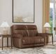 Flexsteel® Alexander Khaki Brown Power Reclining Loveseat with Power Headrest and Lumbar-1