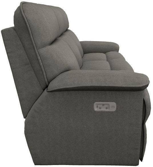 La-Z-Boy® Jay Flannel Power Reclining Sofa with Headrest and Lumbar-2