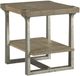 Hammary® Timber Forge Light Brown Rectangular End Table with Aged Natural Silver Base-0