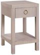 Bassett® Furniture Ventura Raffia Sand Grey Chairside Table-0