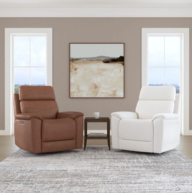 Flexsteel® Customizable Refined Leather Power Swivel Gliding Recliner-2