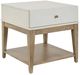 Liberty Furniture Berkley Square Linen Chairside Table with Khaki Base-0