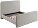 Coaster® Wren Gray King Upholstered Panel Bed-1